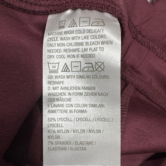 Isaac Mizrahi Live! Women's Pants Stretch Knit Stirrup Spiced Wine 2XP Petite - Picture 5 of 13